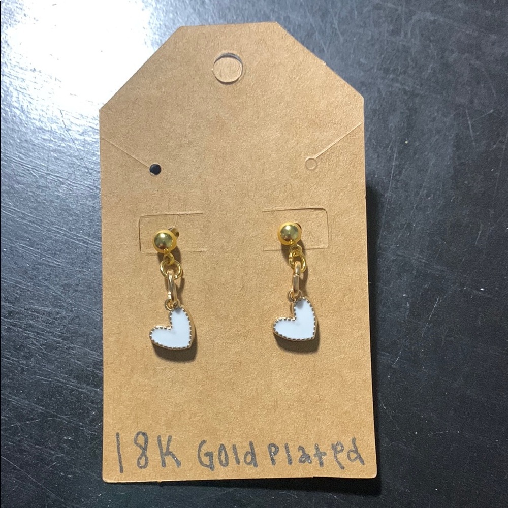 Gold Plated Heart Earrings